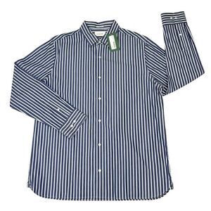 NWT Fairline Stitch Fitch Blue White Striped Button Down Regular Size Men’s XL